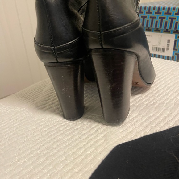 Coach black leather tall boots - size 8 - Picture 4 of 5